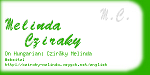 melinda cziraky business card